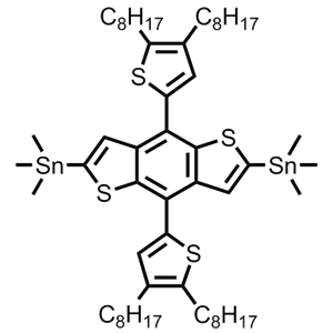 M7007,2,6-bis(trimethyltin)-4,8-bis-(4,5-dioctyl-thiophen-2-yl)benzo[1,2-b;4,5-b’]dithiophene