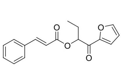 1-(furan-2-yl)-1-oxobutan-2-yl cinnamate,1-(furan-2-yl)-1-oxobutan-2-yl cinnamate