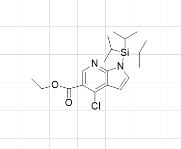 4-氯-1-(三異丙基甲硅烷基)-1H-吡咯并[2,3-B]吡啶-5-甲酸乙酯,ethyl 4-chloro-1-(triisopropylsilyl)-1H-pyrrolo[2,3-b]pyridine-5-carboxylate