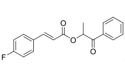 1-oxo-1-phenylpropan-2-yl (E)-3-(4-fluorophenyl)acrylate,1-oxo-1-phenylpropan-2-yl (E)-3-(4-fluorophenyl)acrylate