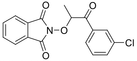 2-((1-(3-chlorophenyl)-1-oxopropan-2-yl)oxy)isoindoline-1,3-dione,2-((1-(3-chlorophenyl)-1-oxopropan-2-yl)oxy)isoindoline-1,3-dione