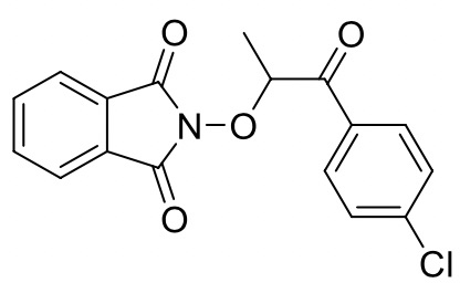 2-((1-(4-chlorophenyl)-1-oxopropan-2-yl)oxy)isoindoline-1,3-dione,2-((1-(4-chlorophenyl)-1-oxopropan-2-yl)oxy)isoindoline-1,3-dione