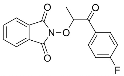 2-((1-(4-fluorophenyl)-1-oxopropan-2-yl)oxy)isoindoline-1,3-dione,2-((1-(4-fluorophenyl)-1-oxopropan-2-yl)oxy)isoindoline-1,3-dione