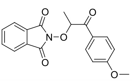 2-((1-(4-methoxyphenyl)-1-oxopropan-2-yl)oxy)isoindoline-1,3-dione,2-((1-(4-methoxyphenyl)-1-oxopropan-2-yl)oxy)isoindoline-1,3-dione