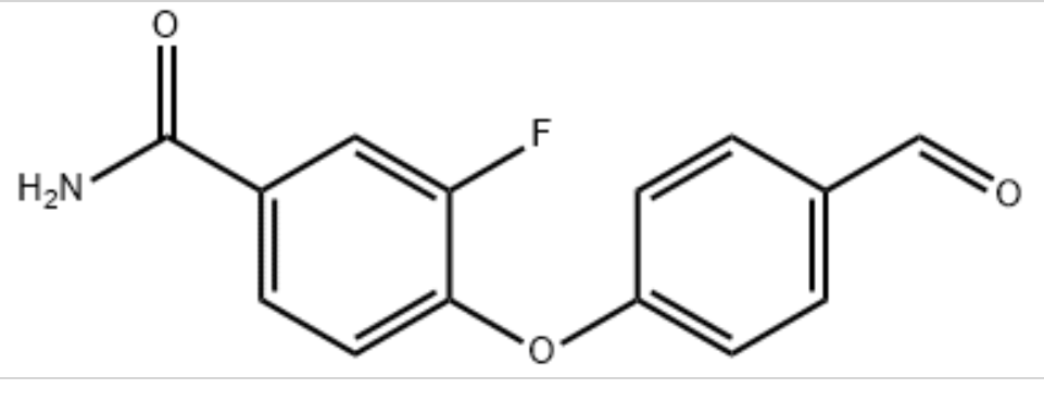 3-FLUORO-4-(4-FORMYLPHENOXY)BENZAMIDE,3-FLUORO-4-(4-FORMYLPHENOXY)BENZAMIDE