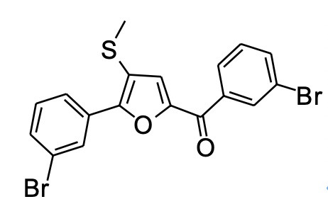 2-间溴苯基-5-间溴苯甲酰基-3-甲硫基呋喃,(3-bromophenyl)(5-(3-bromophenyl)-4-(methylthio)furan-2-yl)methanone