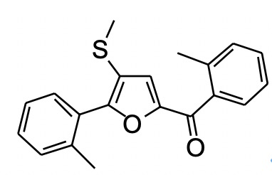 2-邻甲苯基-5-邻甲苯甲酰基-3-甲硫基呋喃,(4-(methylthio)-5-(o-tolyl)furan-2-yl)(o-tolyl)methanone