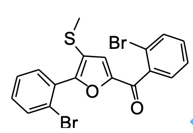 2-邻溴苯基-5-邻溴苯甲酰基-3-甲硫基呋喃,(2-bromophenyl)(5-(2-bromophenyl)-4-(methylthio)furan-2-yl)methanone