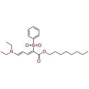 5-N,N-二乙基氨基-2-苯基磺酰基-2,4-戊二烯酸辛酯