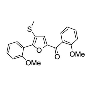 2-邻甲氧苯基-5-邻甲氧苯甲酰基-3-甲硫基呋喃,(2-methoxyphenyl)(5-(2-methoxyphenyl)-4-(methylthio)furan-2-yl)methanone