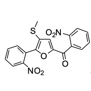 2-邻硝基苯基-5-邻硝基苯甲酰基-3-甲硫基呋喃