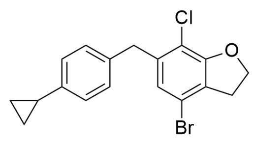 4-溴-7-氯-6-[(4-环丙基苯基)甲基]-2,3-二氢-苯并呋喃,4-bromo-7-chloro-6-[(4-cyclopropylphenyl)methyl]-2,3-dihydro-1-benzofuran