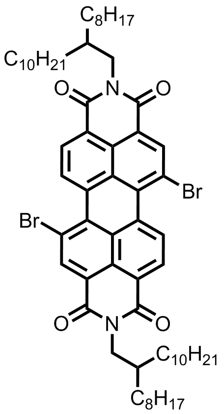 M8109,N,N’-Bis(2-octyldodecyl)-1,7-dibromo-3,4,9,10-perylene diimide