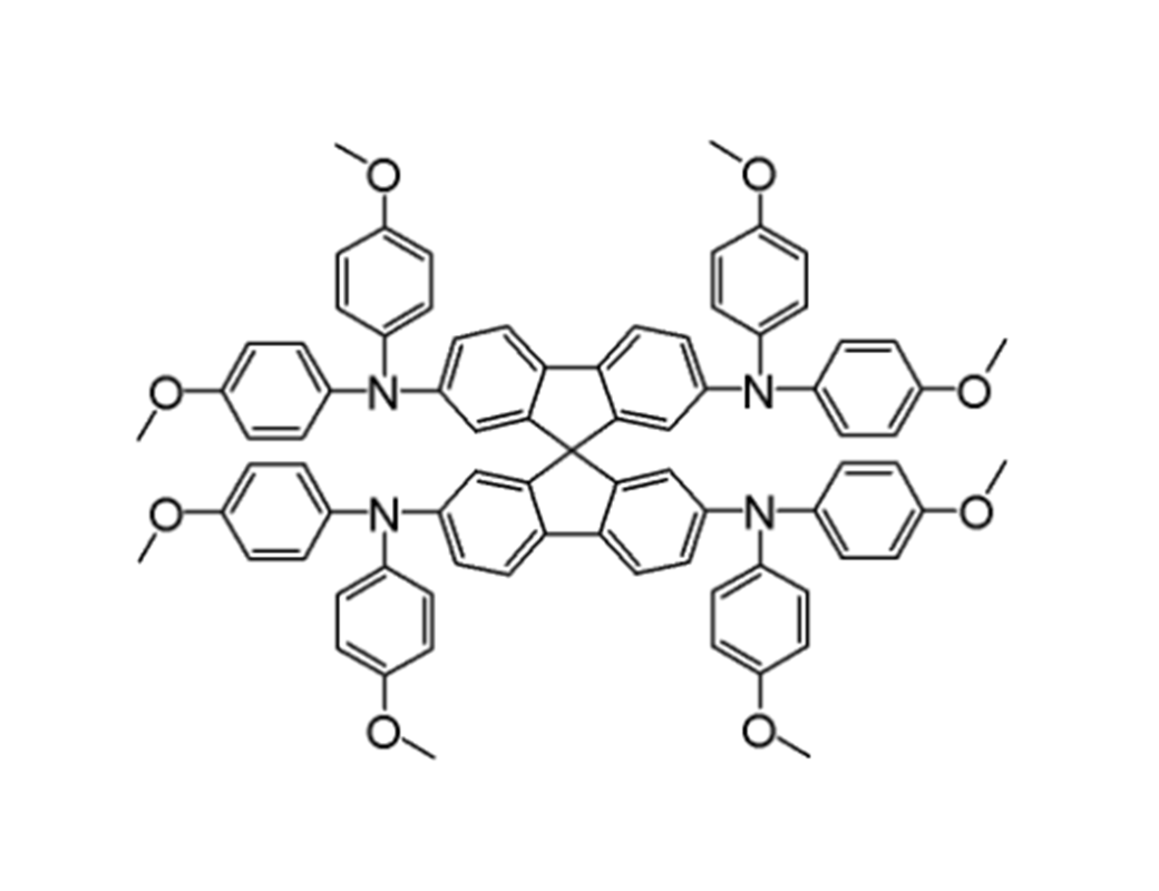 Spiro-OMeTAD,2,2′,7,7′-Tetrakis[N,N-di(4-methoxyphenyl)amino]-9,9′-spiro–bifluorene