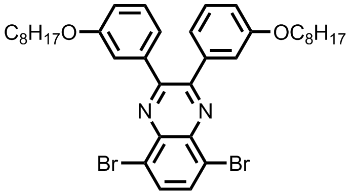 M8182,5,8-dibromo-2,3-bis(3-(octyloxy)phenyl)quinoxaline