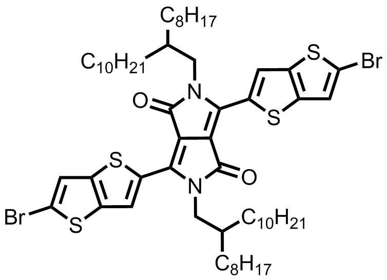 M8284,3,6-bis(5-bromothieno[3,2-b]thiophen-2-yl)-2,5-bis(2-octyldodecyl)pyrrolo[3,4-c]pyrrole-1,4(2H,5H)-dione