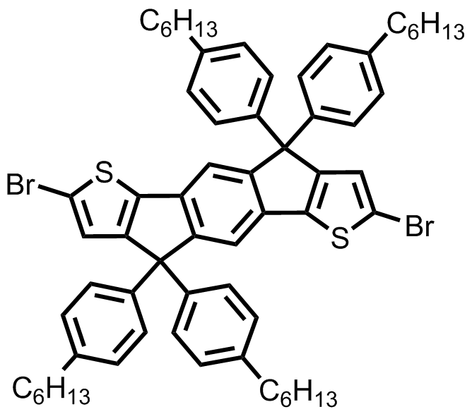 M8301,2,7-dibromo-4,4,9,9-tetrakis(4-hexylphenyl)-4,9-dihydro-s-indaceno[1,2-b:5,6-b']dithiophene