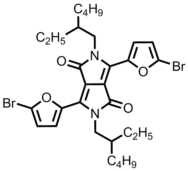 M8332,3,6-bis(5-bromofuran-2-yl)-2,5-bis(2-ethylhexyl)pyrrolo[3,4-c]pyrrole-1,4(2H,5H)-dione