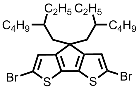 M8351,2,6-dibromo-4,4-bis(2-ethylhexyl)-4H-cyclopenta[1,2-b:5,4-b']dithiophene