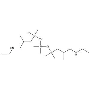 N-乙基氨基异丁基封端的聚二甲基硅氧烷,Siloxanes and Silicones, di-Me, 2-methyl-3-(methylamino)propyl group-terminated