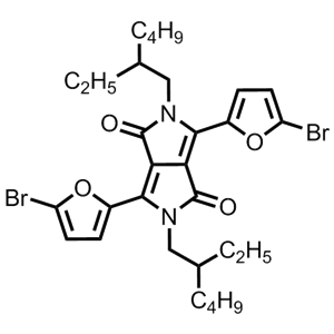 M8332,3,6-bis(5-bromofuran-2-yl)-2,5-bis(2-ethylhexyl)pyrrolo[3,4-c]pyrrole-1,4(2H,5H)-dione