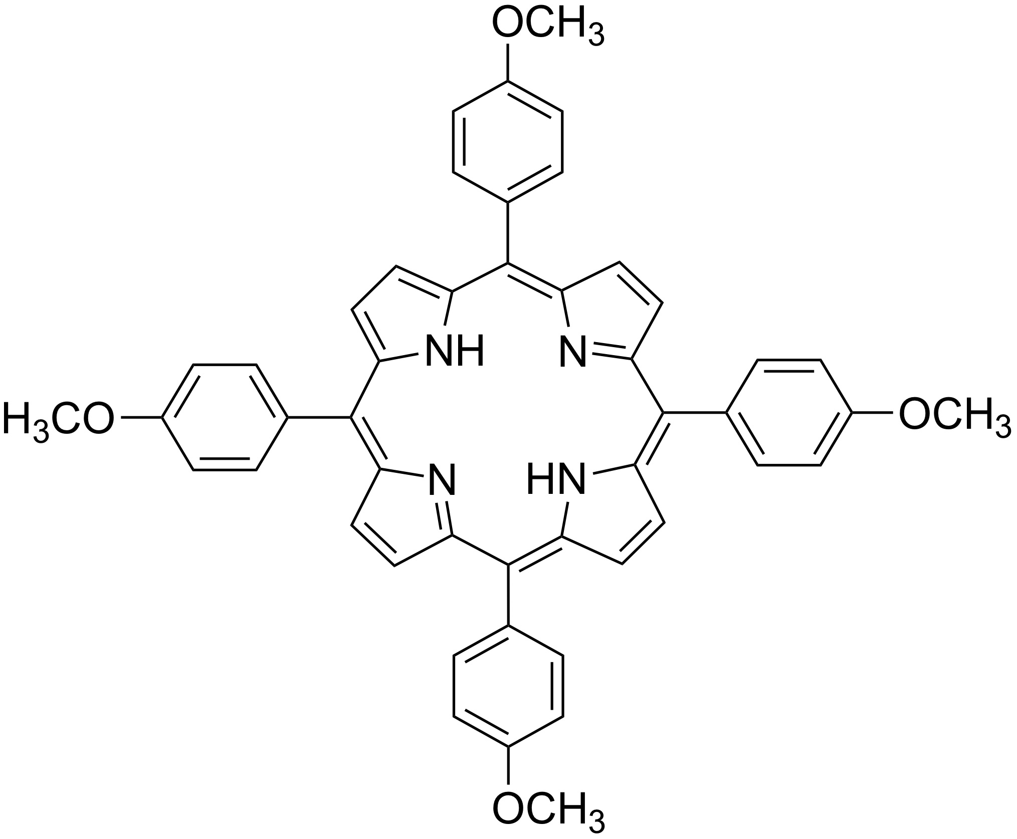 四对甲氧苯基卟啉,Tetrakis(4-methoxyphenyl)porphine