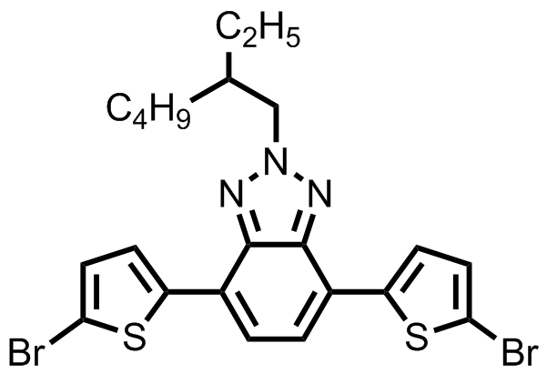 M8524,4,7-bis(5-bromothiophen-2-yl)-2-(2-ethylhexyl)-2H-benzo[d][1,2,3]triazole