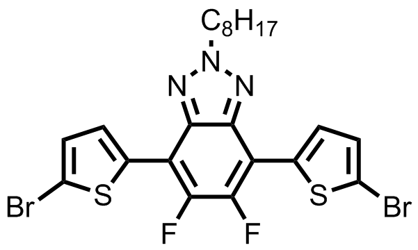 M8531,4,7-bis(5-bromothiophen-2-yl)-5,6-difluoro-2-octyl-2H-benzo[d][1,2,3]triazole