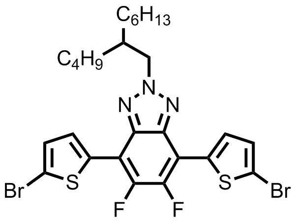 M8533,4,7-bis(5-bromothiophen-2-yl)-2-(2-butyloctyl)-5,6-difluoro-2H-benzo[d][1,2,3]triazole