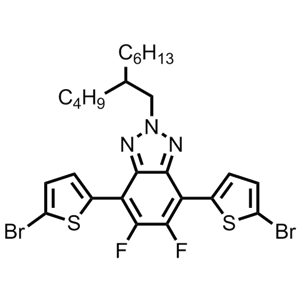 M8533,4,7-bis(5-bromothiophen-2-yl)-2-(2-butyloctyl)-5,6-difluoro-2H-benzo[d][1,2,3]triazole