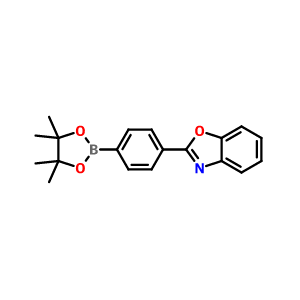 2-[4-(4,4,5,5-tetramethyl-1,3,2-dioxaborolan-2-yl)phenyl]-1,3-benzoxazole,2-[4-(4,4,5,5-tetramethyl-1,3,2-dioxaborolan-2-yl)phenyl]-1,3-benzoxazole