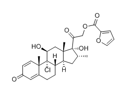 糠酸莫米松雜質(zhì)14,2-((8S,9R,10S,11S,13S,14S,16R,17R)-9-chloro-11,17-dihydroxy-10,13,16-trimethyl-3-oxo-6,7,8,9,10,11,12,13,14,15,16,17-dodecahydro-3H-cyclopenta[a]phenanthren-17-yl)-2-oxoethyl furan-2-carboxylate