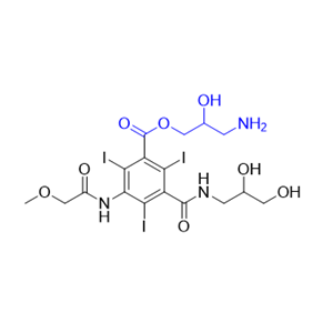 碘普罗胺杂质01,3-amino-2-hydroxypropyl 3-((2,3-dihydroxypropyl)carbamoyl)-2,4,6-triiodo-5-(2-methoxyacetamido)benzoate