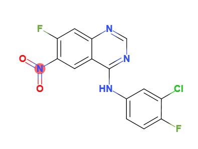 N-(3-氯-4-氟苯基)-7-氟-6-硝基-4-喹唑啉胺,N-(3-Chloro-4-fluorophenyl)-7-fluoro-6-nitroquinazolin-4-amine