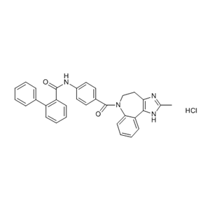 盐酸考尼伐坦,N-[4-(2-Methyl-4,5-dihydro-3H-imidazo[4,5-d][1]benzazepine-6-carbonyl)phenyl]-2-phenylbenzamide hydrochloride