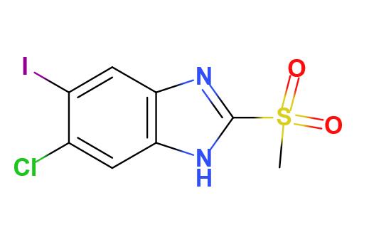 5-氯-6-碘-2-(甲基磺酰基)-1H-苯并[d]咪唑,6-chloro-5-iodo-2-methylsulfonyl-1H-benzimidazole