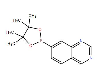 7-频哪醇硼酸酯喹唑啉,7-(4,4,5,5-tetramethyl-1,3,2-dioxaborolan-2-yl)quinazoline