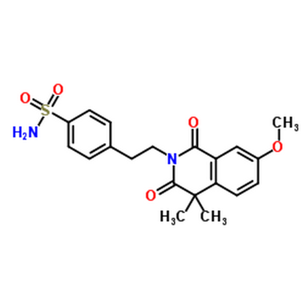 异喹啉物,4-[2-(7-methoxy-4,4-dimethyl-1,3-dioxoisoquinolin-2-yl)ethyl]benzenesulfonamide