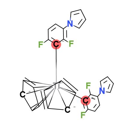双(1-(2,4-二氟苯基)-3-吡咯基)二茂钛,Bis(cyclopenta-1,3-diene)bis(1-(2,4-difluorophenyl)-3H-pyrrol-3-yl)titanium