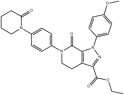 1-(4-甲氧基苯基)-7-氧代-6-[4-(2-氧代哌啶-1-基)苯基]-4,5,6,7-四氢-1H-吡唑并[3,4-C]吡啶-3-羧酸乙酯,1-(4-Methoxyphenyl)-7-oxo-6-[4-(2-oxopiperidin-1-yl)phenyl]-4,5,6,7-tetrahydro-1H-pyrazolo[3,4-c]pyridine-3-carboxylic acid ethyl ester