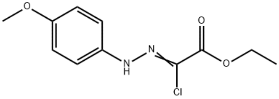 [(4-甲氧基苯基)肼基]氯乙酸乙酯,Acetic acid, 2-chloro-2-[2-(4-methoxyphenyl)hydrazinylidene], ethyl ester