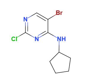 5-溴-2-氯-N-环戊基-4-嘧啶胺,5-Bromo-2-chloro-N-cyclopentylpyrimidin-4-amine