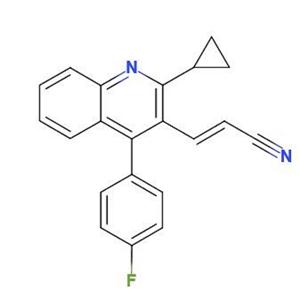 (E)-3-[2-环丙基-4-(4-氟苯基)-3-喹啉基]-2-丙烯腈,(E)-3-[2-Cyclopropyl-4-(4-fluorophenyl)-3-quinolinyl]-2-propenenitrile