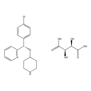2-[(S)-(4-氯苯基)(4-哌啶基氧基)甲基]吡啶 (2R,3R)-2,3-二羟基丁二酸盐,2-[(S)-(4-chlorophenyl) (4-piperidinyloxy)methyl]-pyridine