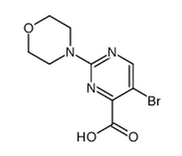 5-溴-2-吗啉嘧啶-4-羧酸,5-bromo-2-morpholin-4-ylpyrimidine-4-carboxylic acid