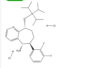 (5S,6S,9R)-6-(2,3-difluorophenyl)-9-((triisopropylsilyl)oxy)-6,7,8,9-tetrahydro-5H-cyclohepta[b]pyri,(5S,6S,9R)-6-(2,3-difluorophenyl)-9-((triisopropylsilyl)oxy)-6,7,8,9-tetrahydro-5H-cyclohepta[b]pyridin-5-aminedihydrochloride