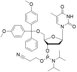 dT 亚磷酰胺单体,5'-O-DMT-N2-isobutyryl-2'-de5'-O-DMT-Thymidine 3'-CE phosphoramidite