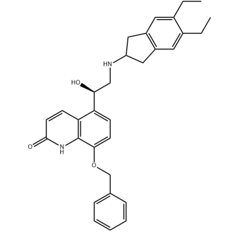 茚达特罗中间体,2(1H)-Quinolinone,5-[(1R)-2-[(5,6-diethyl-2,3-dihydro-1H-inden-2-yl)amino]-1-hydroxyethyl]-8-(phenylmethoxy)