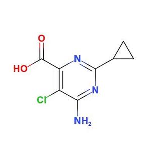 6-氨基-5-氯-2-环丙基嘧啶-4-羧酸
