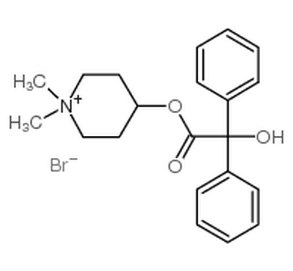 溴帕拉喷酯,(1,1-dimethylpiperidin-1-ium-4-yl) 2-hydroxy-2,2-diphenylacetate,bromide